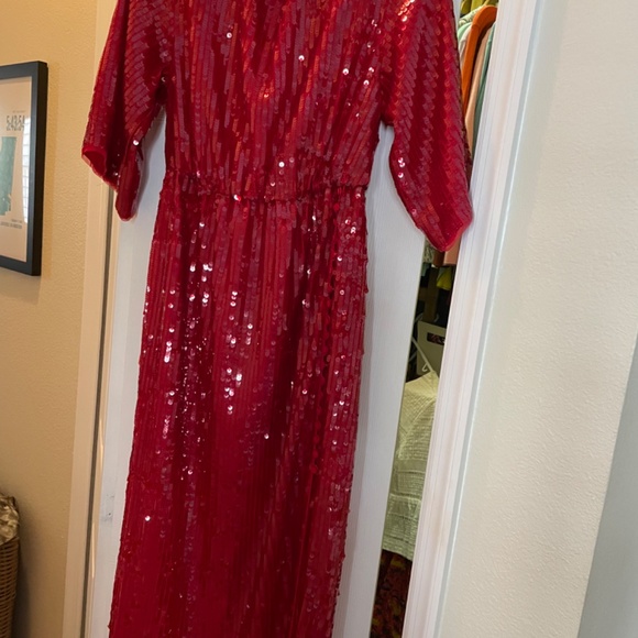 NWT JCrew red sequin dress - Picture 3 of 3